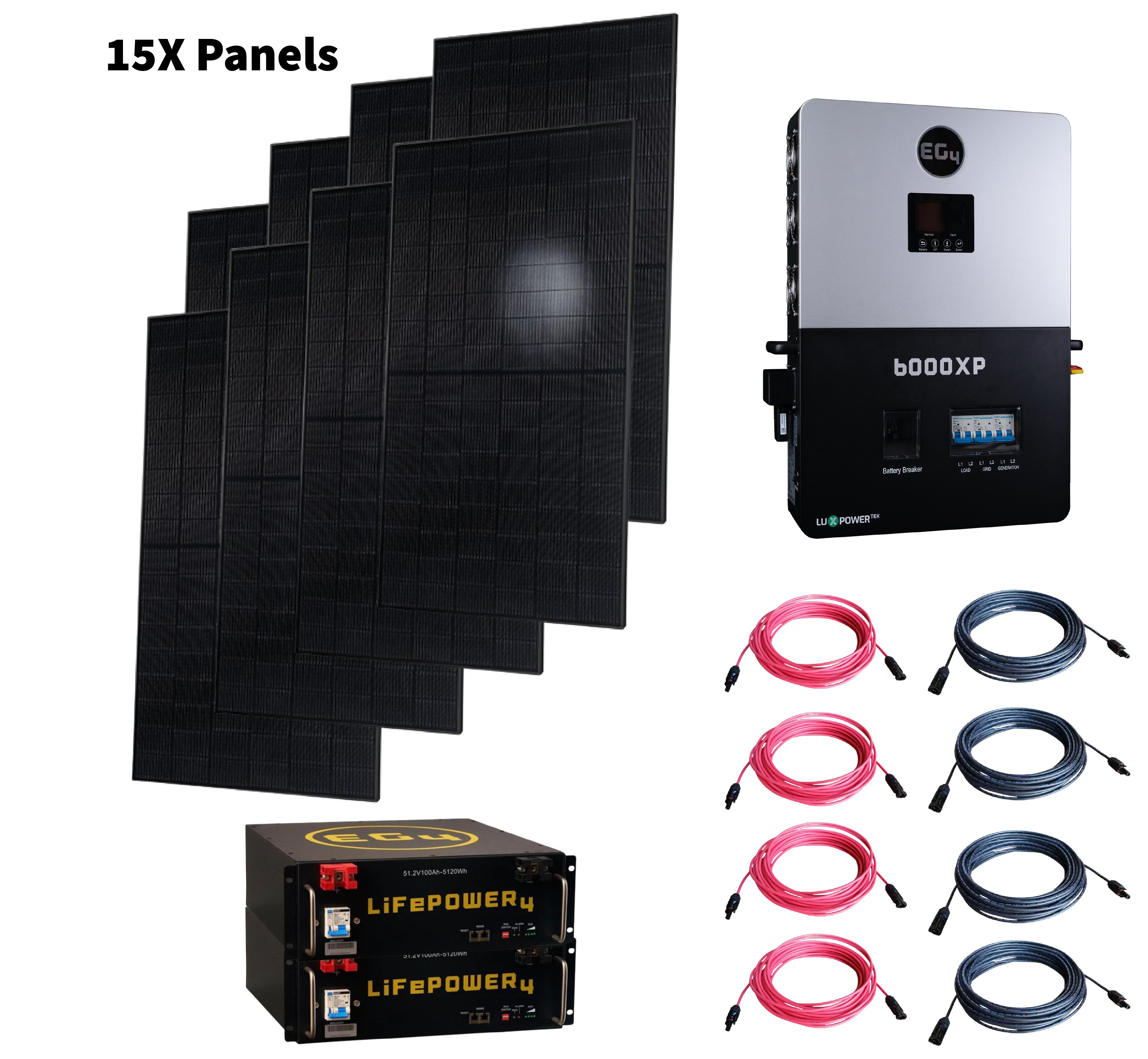 6kW Complete Off-Grid Solar Panel System with 10.2kWh Lithium Ion Batt ...