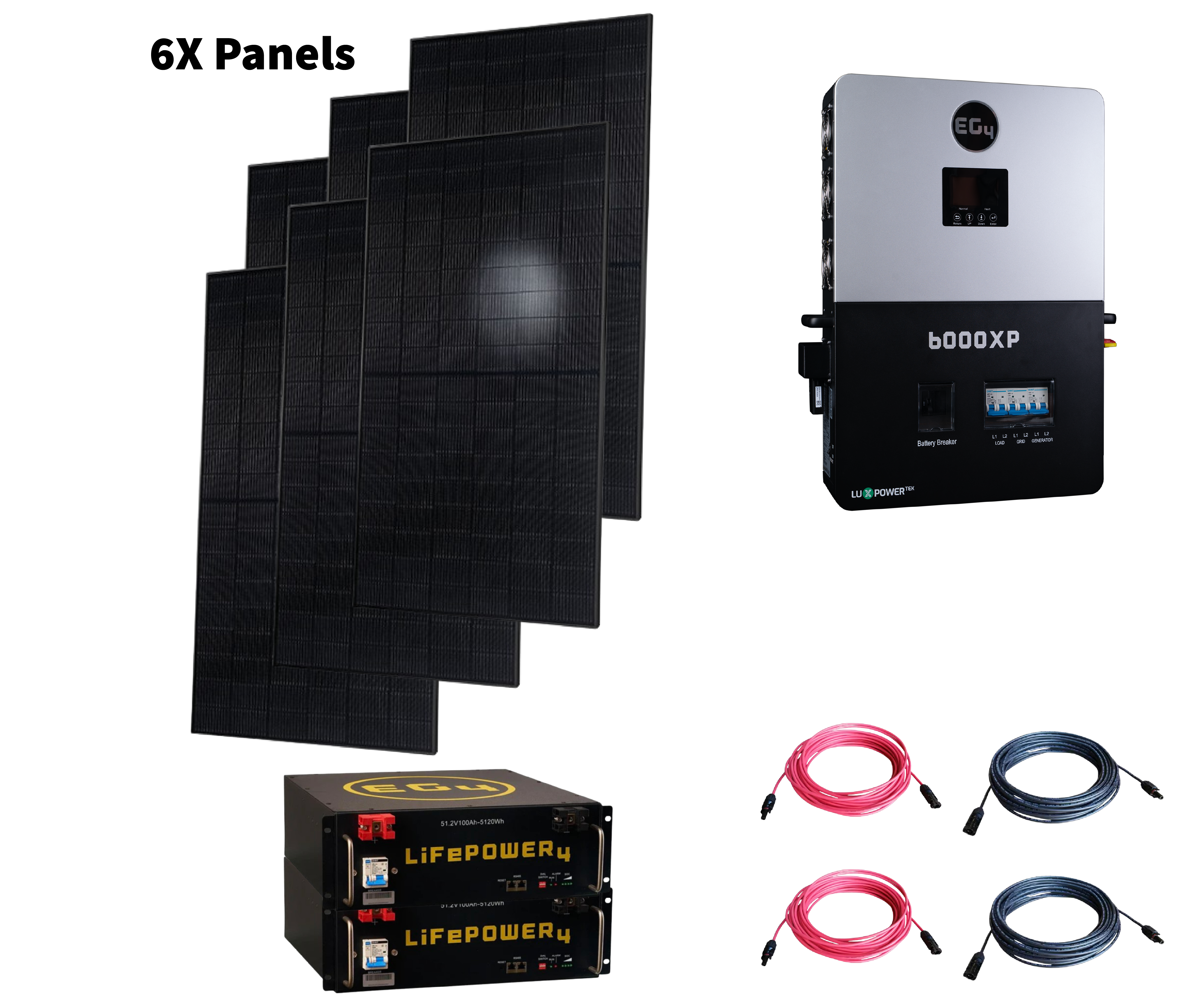 2.4kW Complete Off-Grid Solar Panel System with 5.1kWh Lithium Ion Bat ...